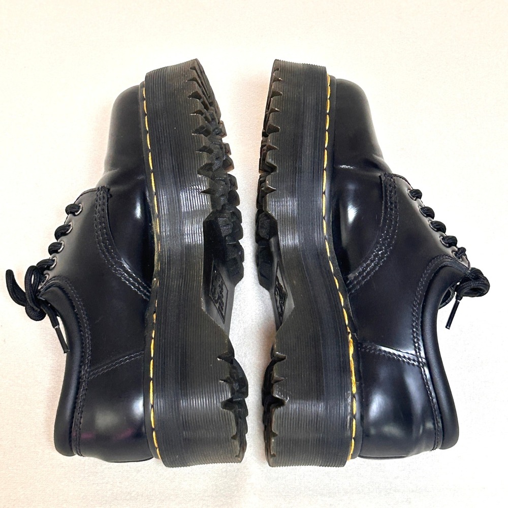 Dr Martens 8053 Quad Platform Oxford Shoes Womens 8 Mens 7 Black Leather - Picture 7 of 11